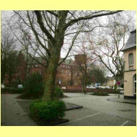 Kurkölnische Landesburg im Hintergrund der Thomasstrasse